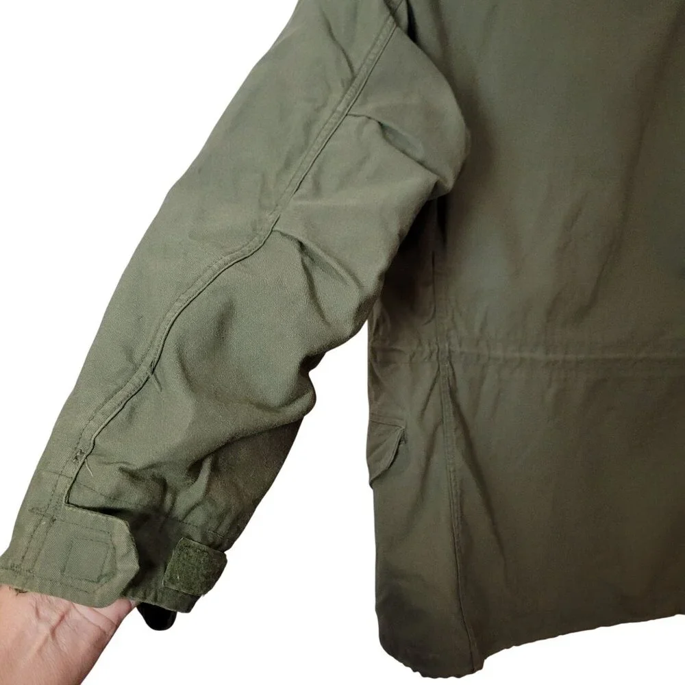 Vintage Alpha Industries M65 Mens Field Jacket Olive Green Cold Weather Coat - Picture 9 of 14